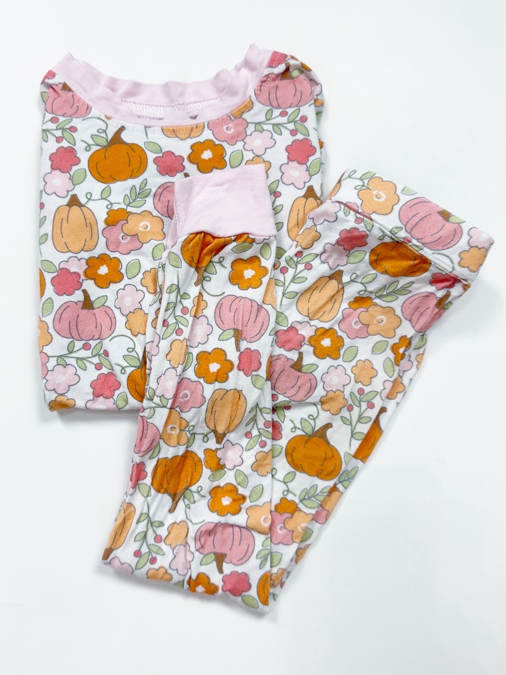 Stitchy Fish Homeland Harvest Bamboo Pajama Set in Pink